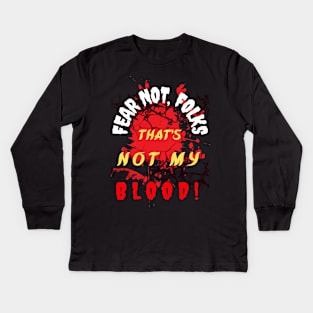 Red Dye Scare Kids Long Sleeve T-Shirt